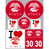 Nîmes (8 autocollants variés) - Sticker/autocollant