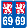 immatriculation ville de Lyon - Sticker/autocollant