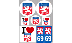 Lyon (8 autocollants variés) - Sticker/autocollant