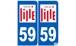 immatriculation ville de Lille - Sticker/autocollant