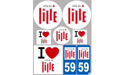 Lille (8 autocollants variés) - Sticker/autocollant