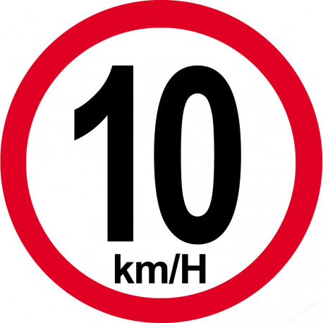 10 km/h bord rouge 10 km/h bord rouge