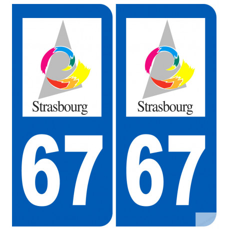 immatriculation 67 Strasbourg - Sticker/autocollant