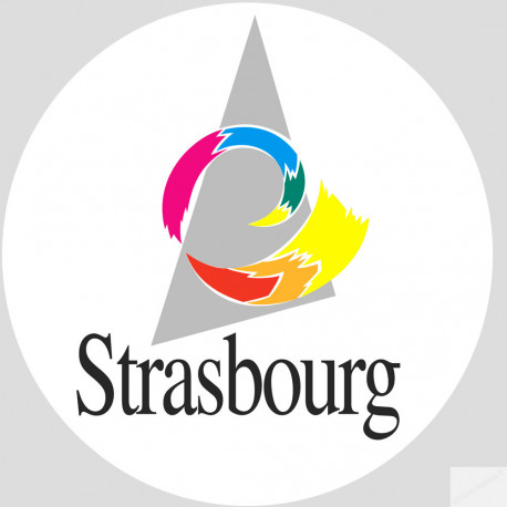 Logo de la ville de Strasbourg - 20cm - Sticker/autocollant