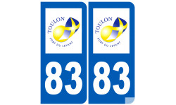 numéro immatriculation 83 ville de Toulon - Sticker/autocollant