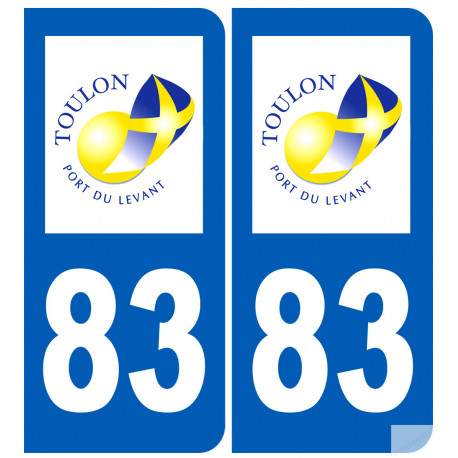 numéro immatriculation 83 ville de Toulon - Sticker/autocollant