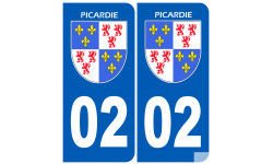 immatriculation 02 la Picardie - Sticker/autocollant