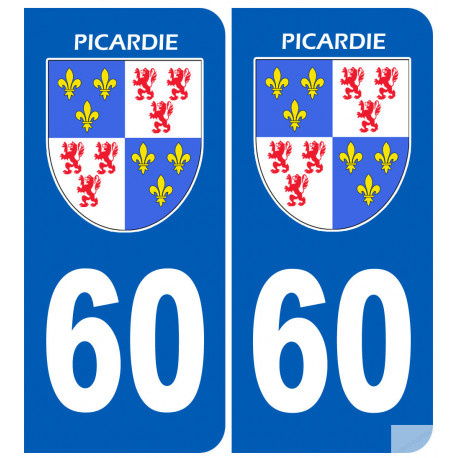 immatriculation 60 la Picardie - Sticker/autocollant