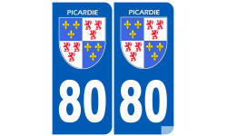immatriculation 80 la Picardie - Sticker/autocollant