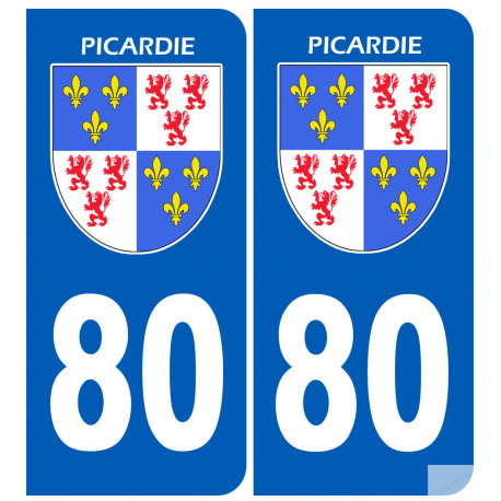 immatriculation 80 la Picardie - Sticker/autocollant