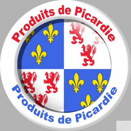 Produits de Picardie- 15cm - Sticker/autocollant