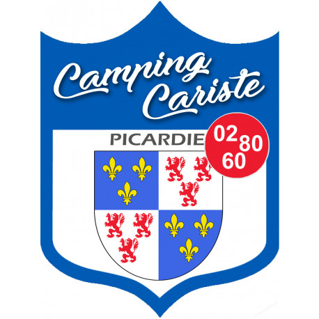 Campingcariste Picardie - 20x15cm - Sticker/autocollant