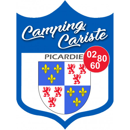 Campingcariste Picardie - 20x15cm - Sticker/autocollant