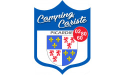 blason camping cariste Picardie - 15x11.2cm - Sticker/autocollant