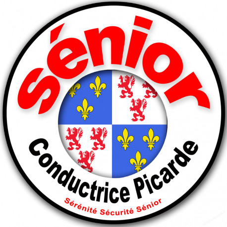 conductrice Sénior Picarde - 10cm - Sticker/autocollant