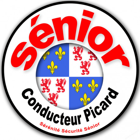 conducteur Sénior Picard - 15cm - Sticker/autocollant