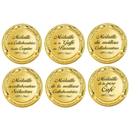 Stickers / autocollants Kit  Médaille au bureau 1