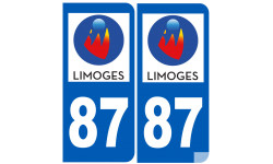 immatriculation 87 Limoges - Sticker/autocollant