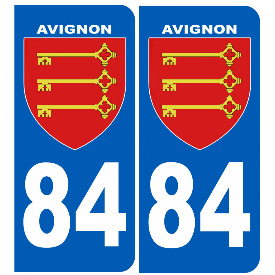 immatriculation 84 Avignon - Sticker/autocollant