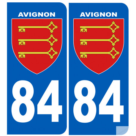 numéro immatriculation 84 Avignon - Sticker/autocollant