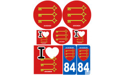Avignon - 8 autocollants variés - Sticker/autocollant
