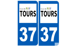 immatriculation 37 Tours - Sticker/autocollant