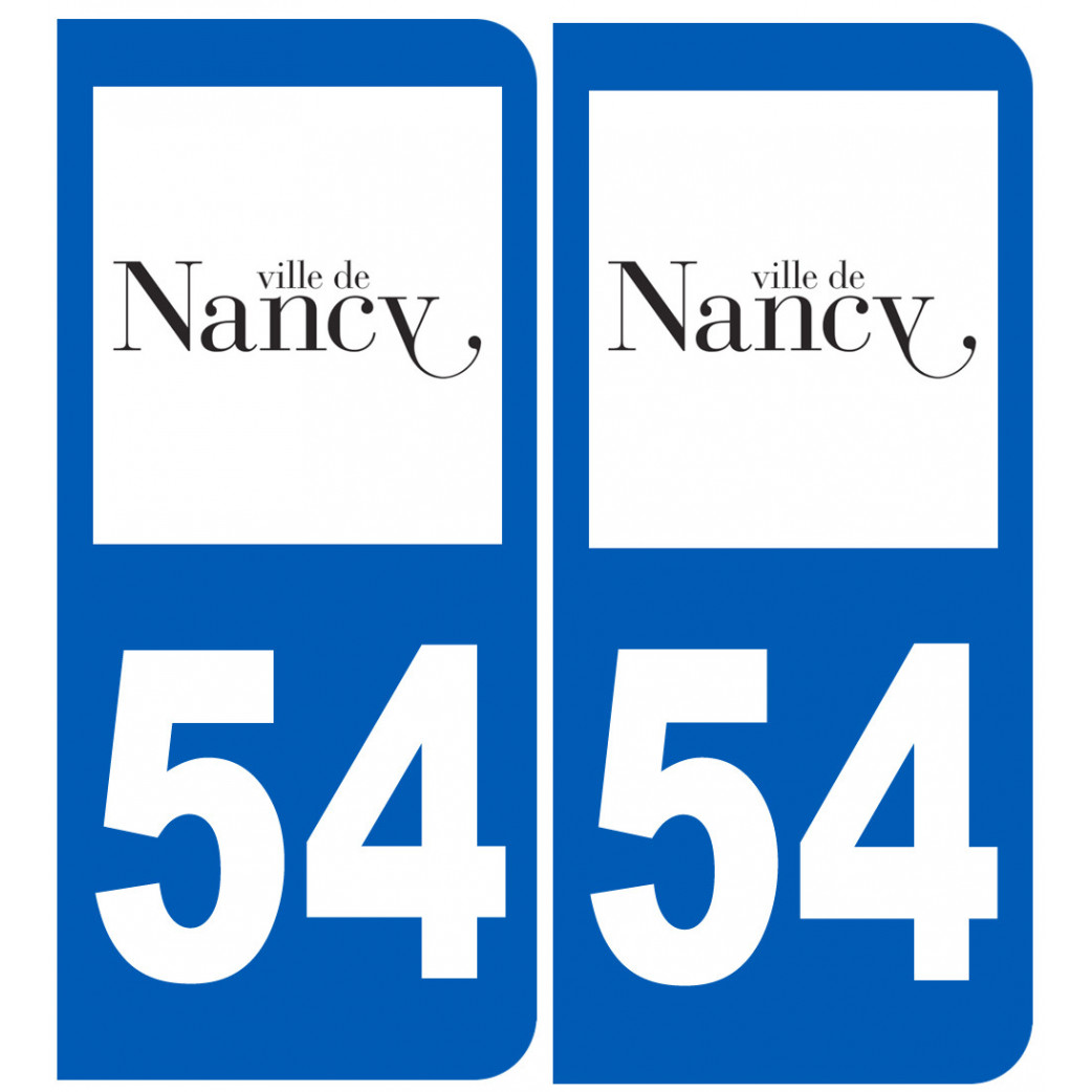 immatriculation 54 Nancy - Sticker/autocollant