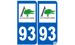 numéro immatriculation 93 Aulnay-sous-Bois - Sticker/autocollant