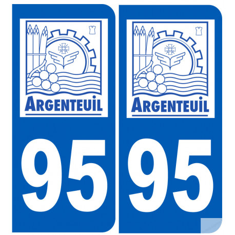 numéro immatriculation 95 Argenteuil - Sticker/autocollant