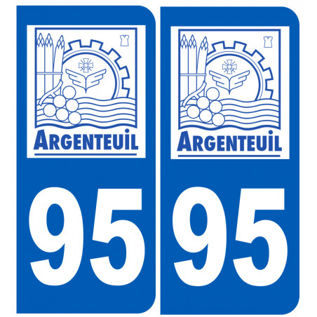 immatriculation 95 Argenteuil - Sticker/autocollant