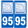 numéro immatriculation 95 Argenteuil - Sticker/autocollant