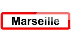 Marseille - 15x4 cm - Sticker/autocollant