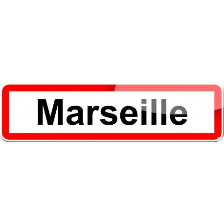 Marseille - 15x4 cm - Sticker/autocollant