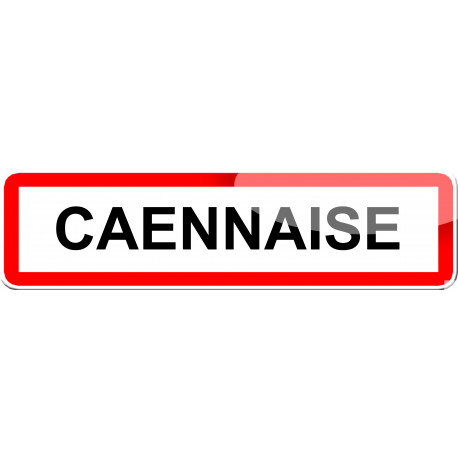 Caennaise - 15x4 cm - Sticker/autocollant