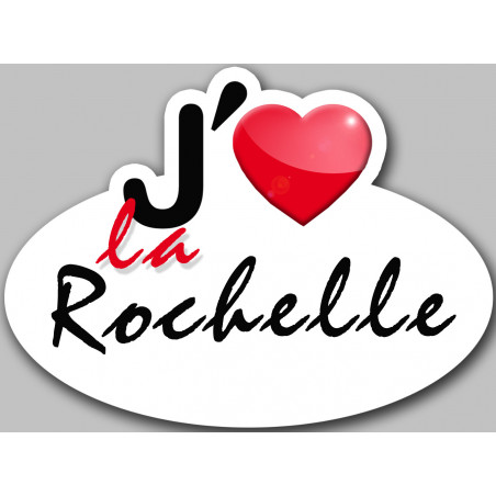 j'aime la Rochelle - 15x11cm - Sticker/autocollant