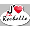 j'aime la Rochelle - 15x11cm - Sticker/autocollant