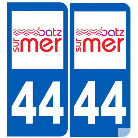 immatriculation 44 Batz sur Mer - Sticker/autocollant