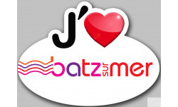 Sticker / autocollant : j'aime Batz-sur-Mer