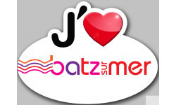 j'aime Batz-sur-Mer - 15x11cm - Sticker/autocollant