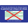 Paiement par Chèques refusés - 15x9.2cm - Sticker/autocollant