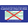 Paiement Chèques refusés - 15x9.2cm - Sticker/autocollant