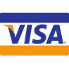Paiement par carte Visa 2 accepté - 10x6cm - Sticker/autocollant