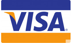 Paiement par carte Visa 2 accepté - 15x9.2cm - Sticker/autocollant