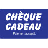 Paiement Chèque cadeau accepté - 10x6cm - Sticker/autocollant