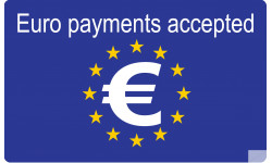 Euro payments accepted - 10x6cm - Sticker/autocollant