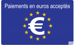 Paiements euros acceptés - 10x6cm - Sticker/autocollant