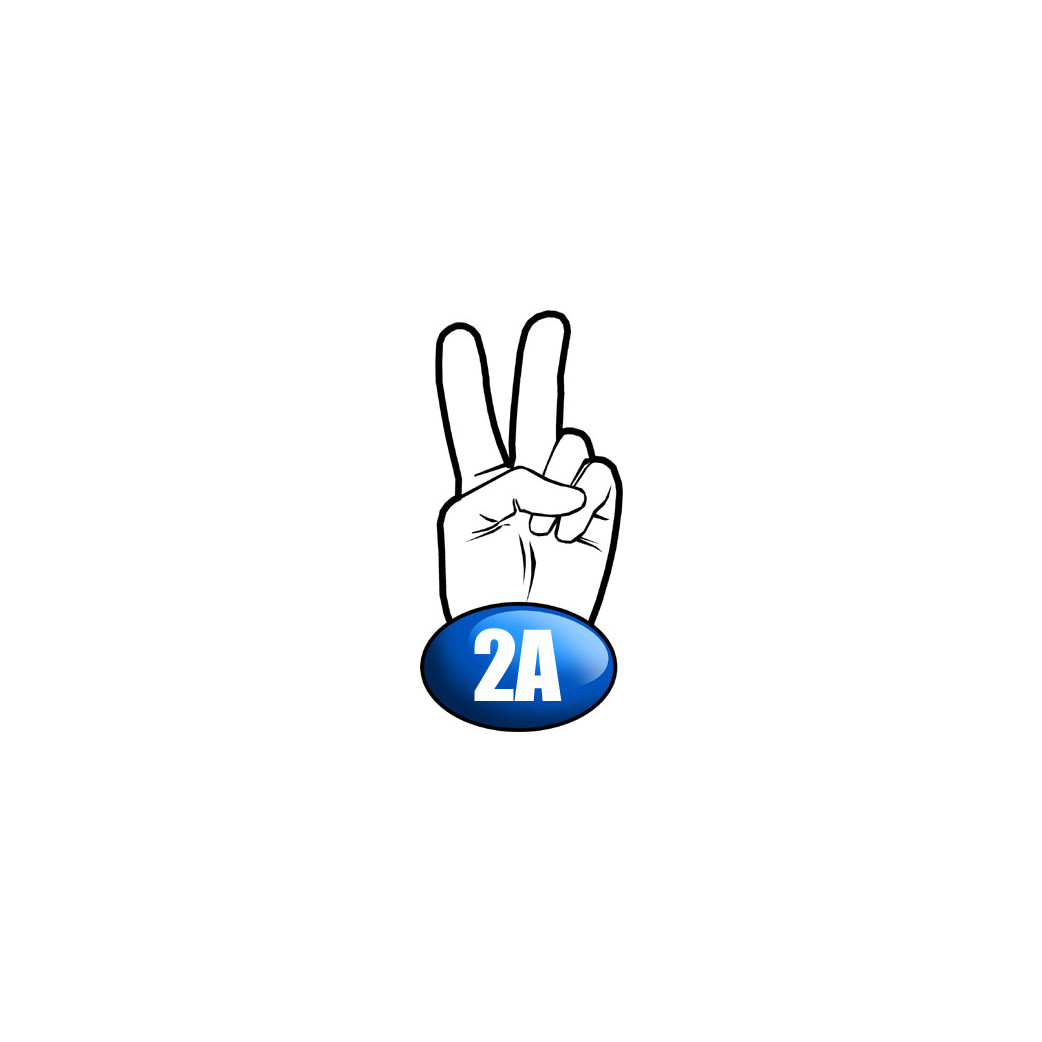 salut de motard département 2A - 10x4.8cm - Sticker/autocollant