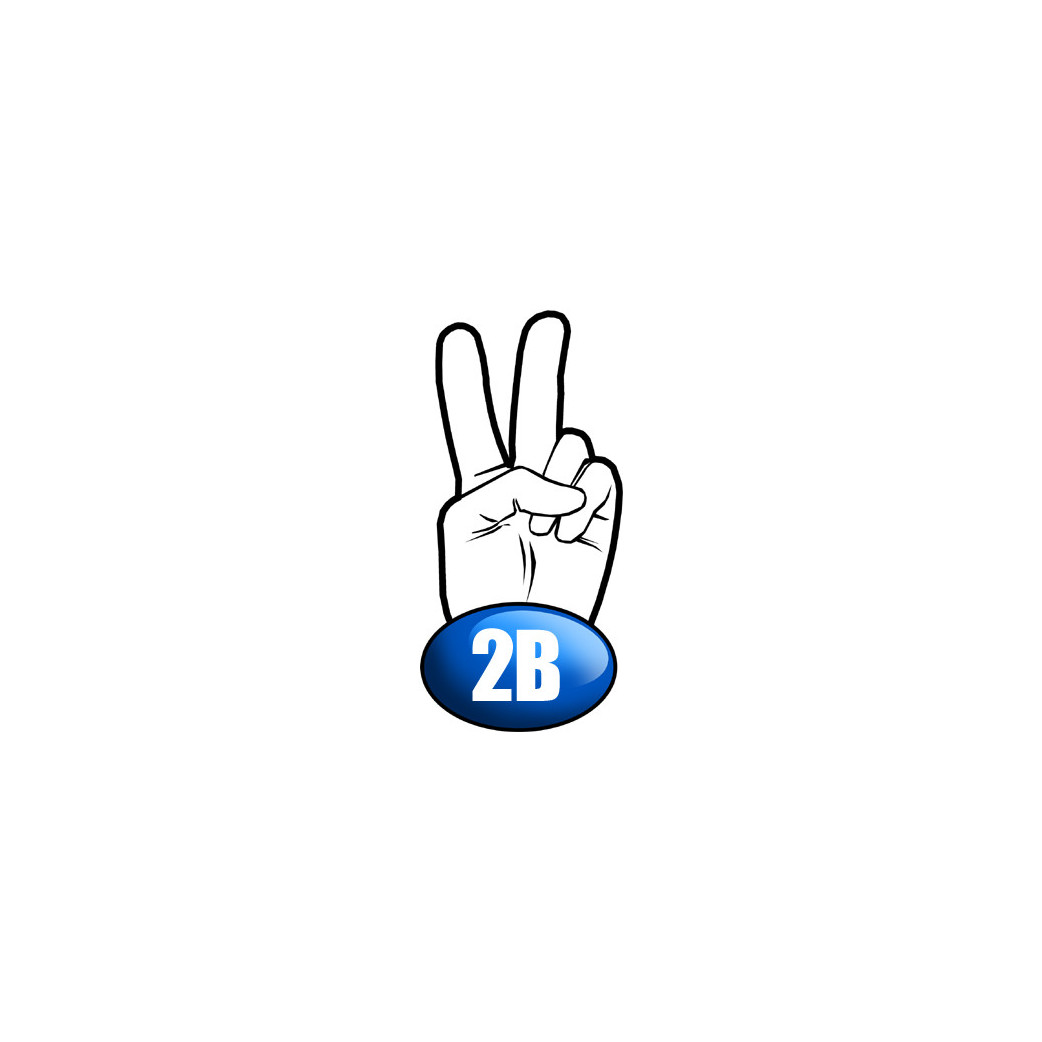 salut de motard département 2B - 10x4.8cm - Sticker/autocollant