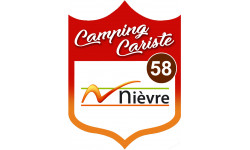Camping car Nièvre 58 - 10x7.5cm - Sticker/autocollant