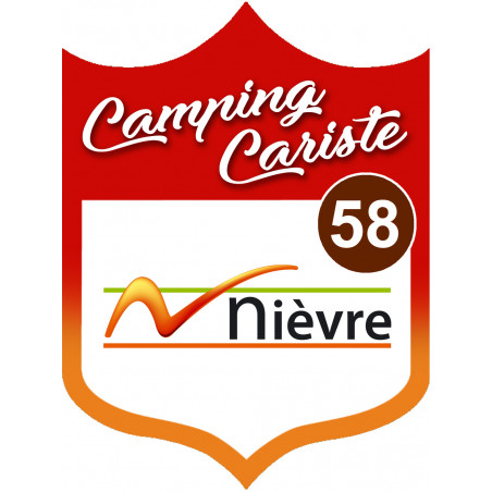 Campingcariste Nièvre 58 - 15x11.2cm - Sticker/autocollant